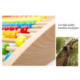 Abacus intelligent de jouet éducatif de perle en bois d'arc-en-ciel pour des enfants